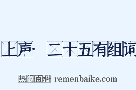 上声·二十五有组词是什么意思的图片